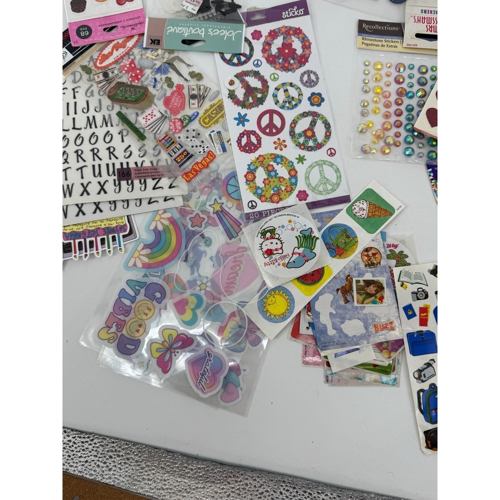 3 Lb Mixed Sticker Lot Scrapbooking Planner Alphabet Holiday Animals Crafts - Picture 4 of 10